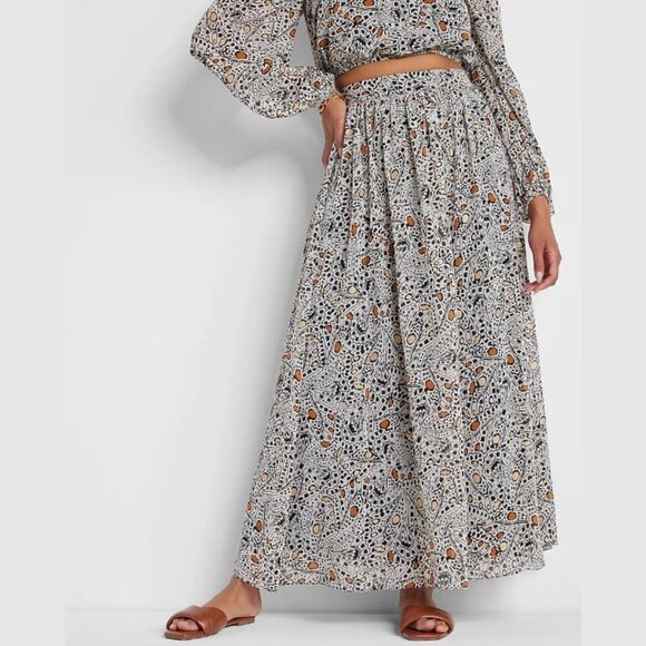 Express Women's Rachel Zoe Printed Maxi Skirt - S - Picture 1 of 8